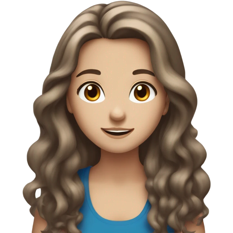 White girl with long brown hair and brown eyes she may be very happy around her many fireworks blue colour emoji