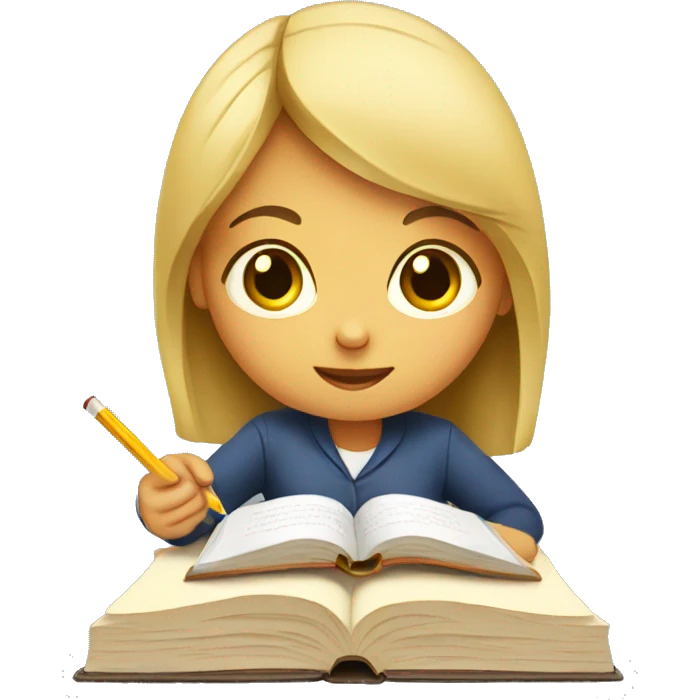girl studying emoji