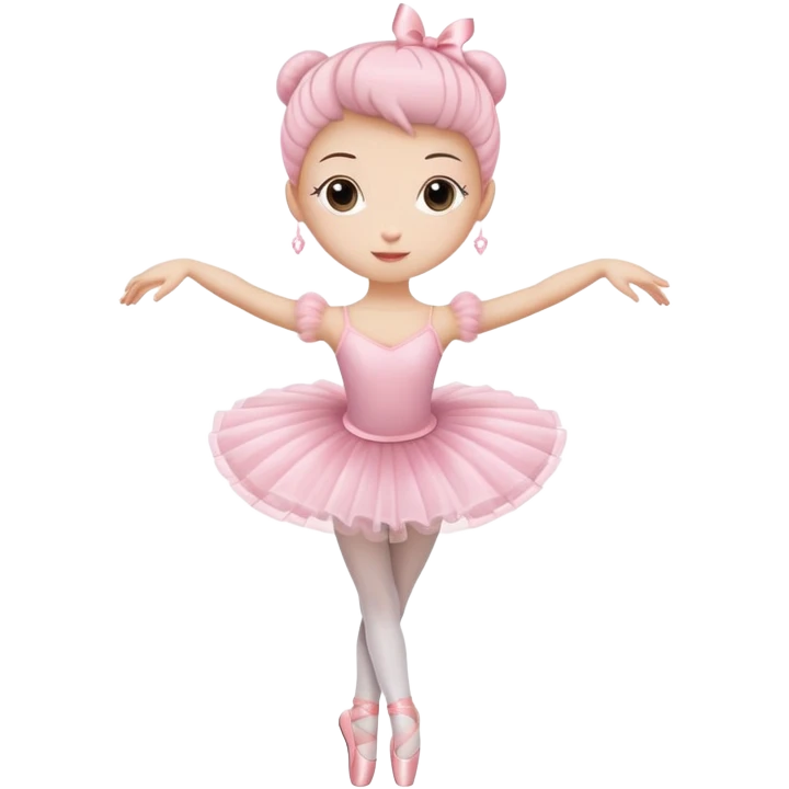 A coffee cup with arms and legs wearing a pink ballet tutu in a graceful dance pose emoji