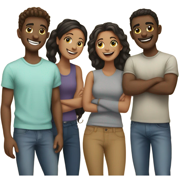 Six friends emoji