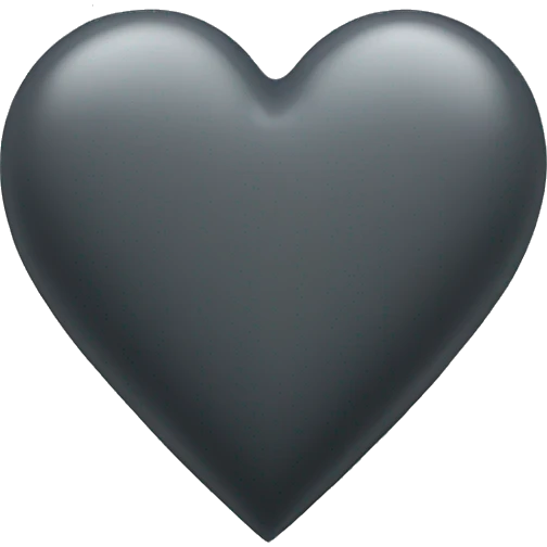 Dark grey heart emoji