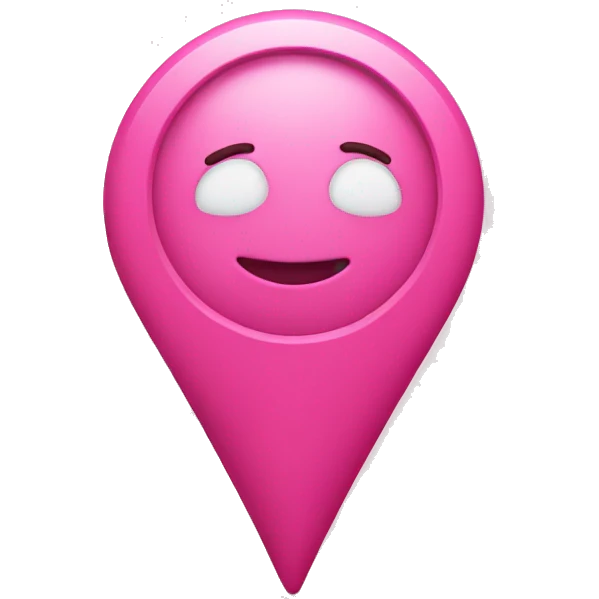 Pink location pin emoji