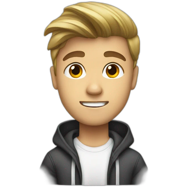 Justin Bieber standing emoji