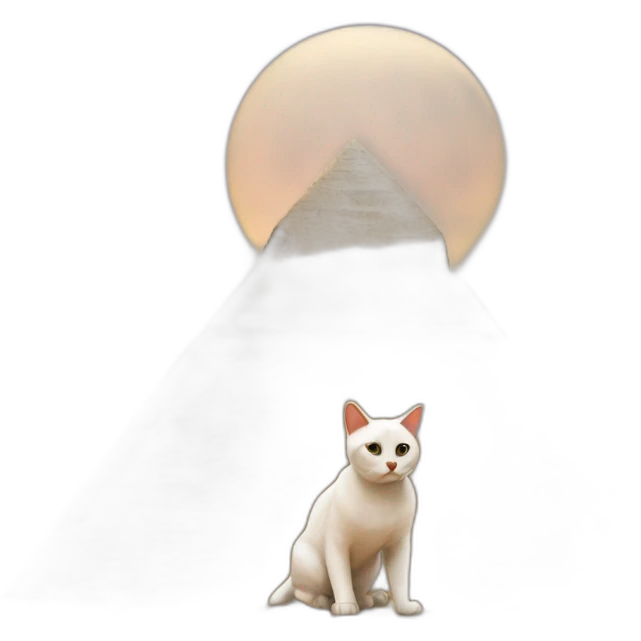 Cat on the pyramid emoji