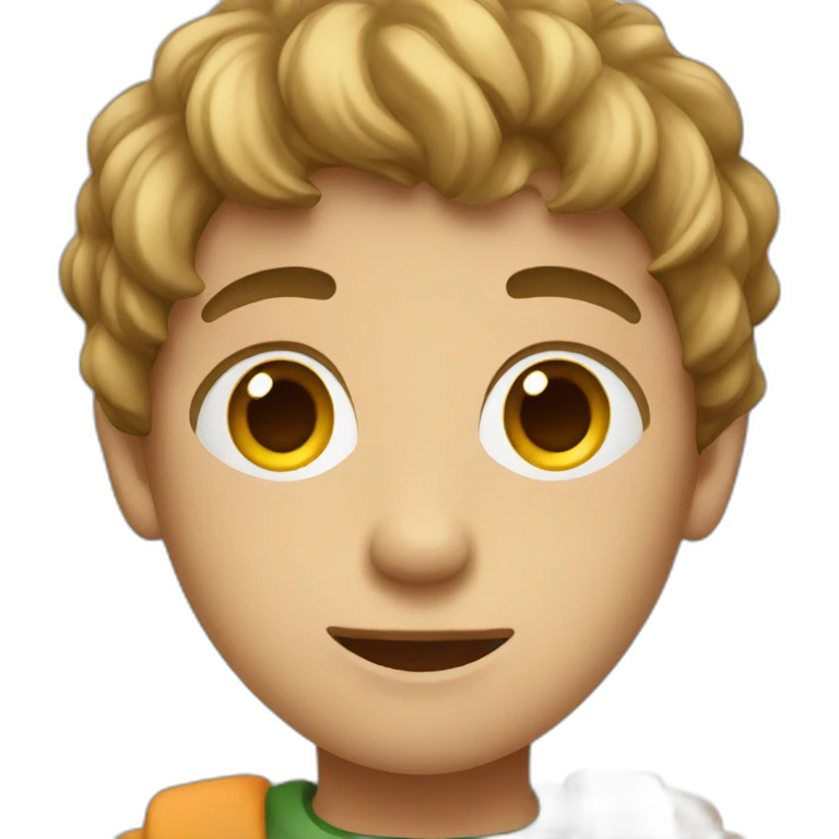 A boy use a MacBook  emoji