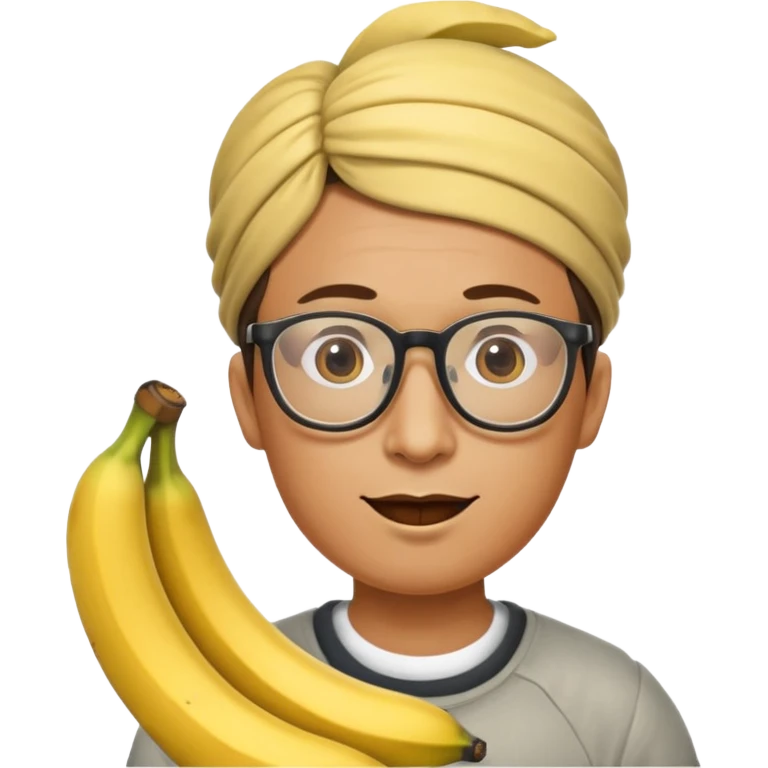 human banana with glasses emoji