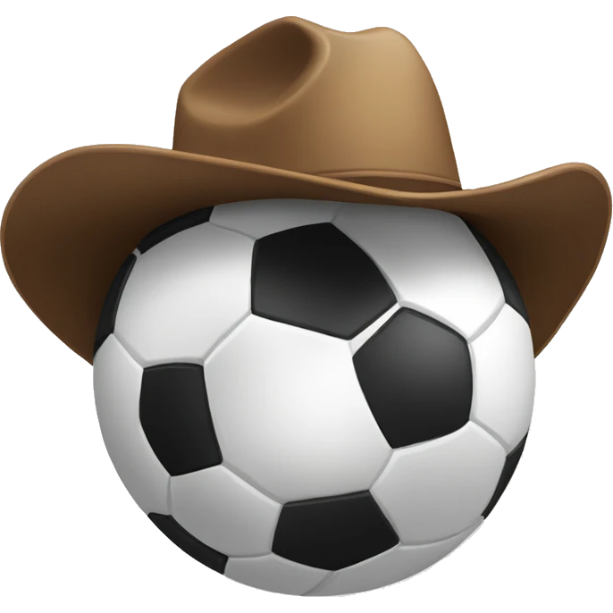 soccerball with cowboy hat emoji