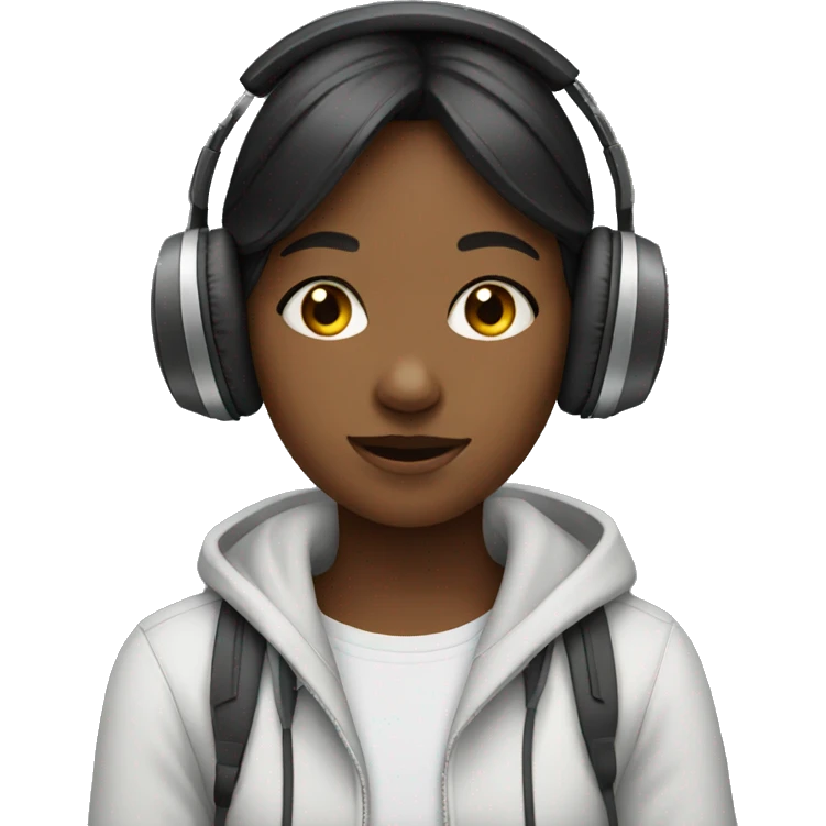 Girl with headphones emoji