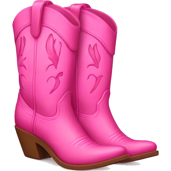 Pink cowgirl boots  emoji