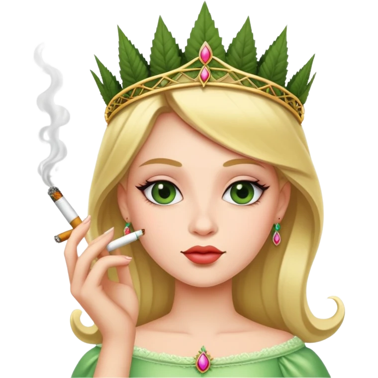 Princess smoking weed emoji