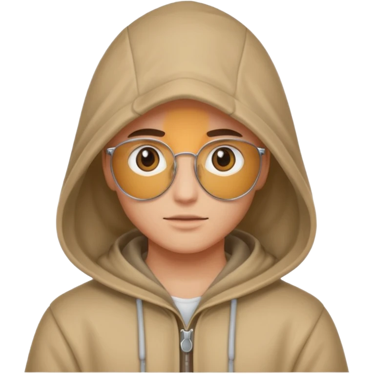 Una persona encapuchada y con lentes de reiser talibán emoji