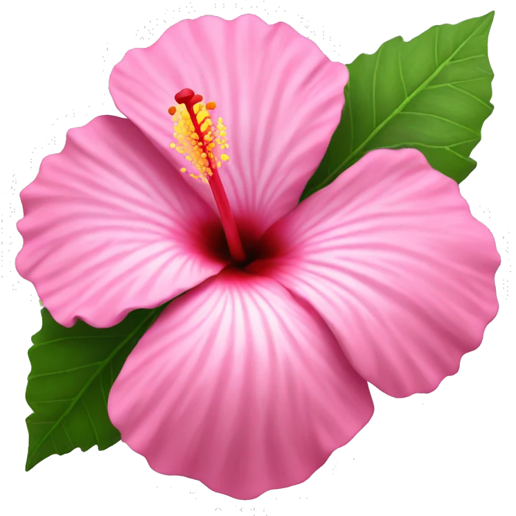 hibiscus flower pink emoji