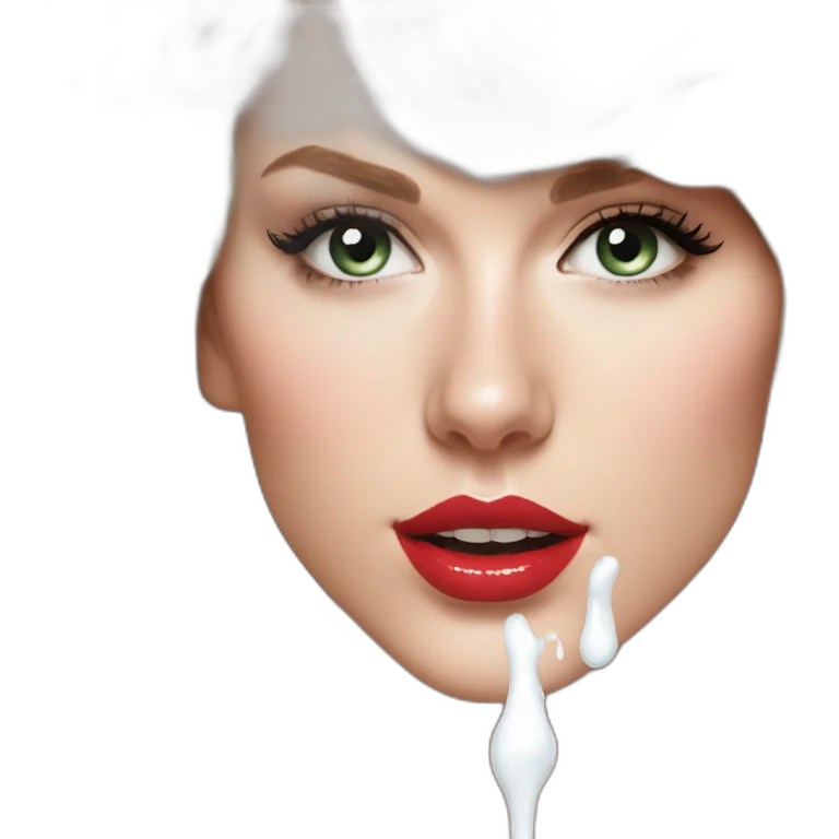 taylor-swift-selfie-milk-on-face-dripping emoji