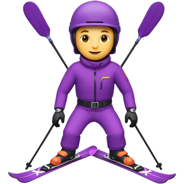 The skiing emoji with the eggplant emoji sticking out  from its crotch area emoji