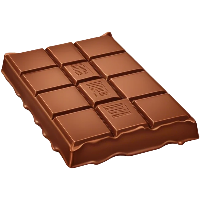 A partially unwrapped chocolate bar.

 emoji