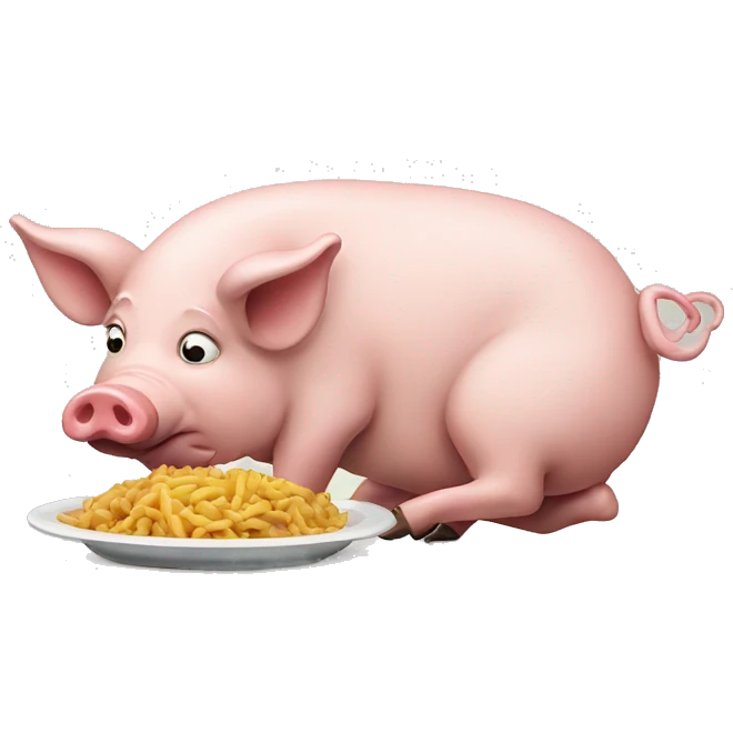 pig eating food emoji