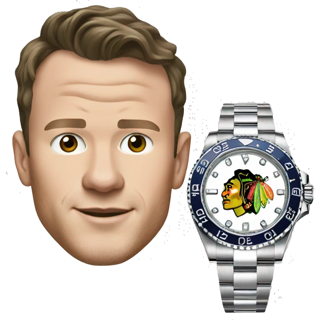 Jonathan Toews as a Rolex watch emoji