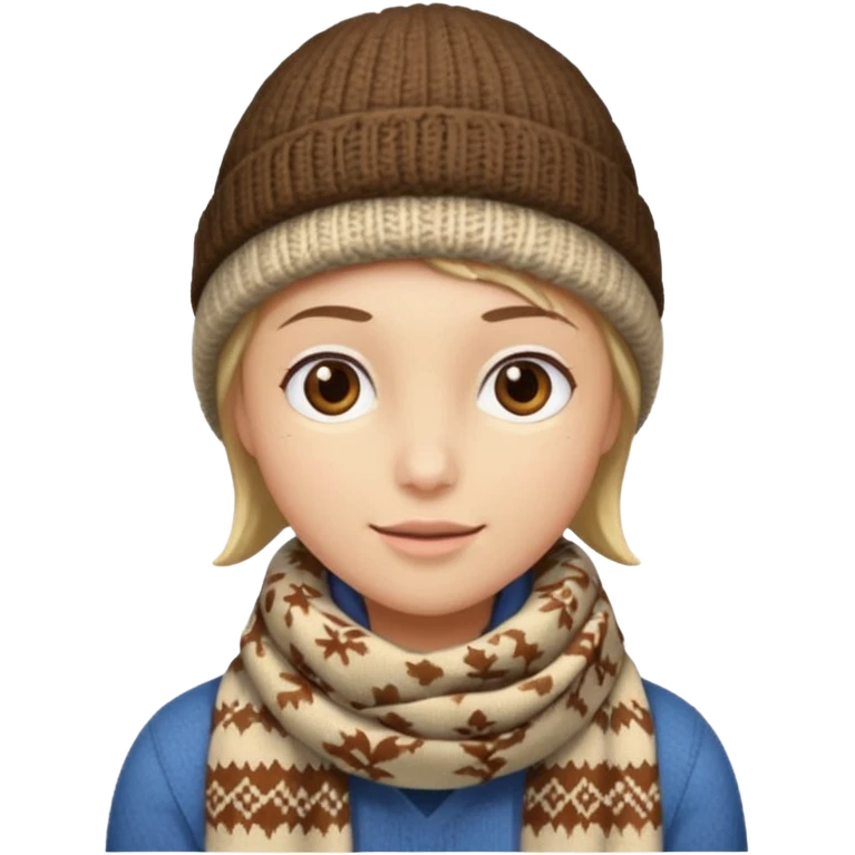 Beanie + scarf emoji