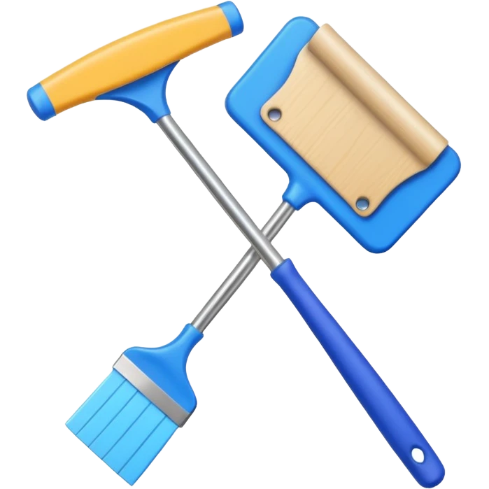 squeegee tool, playful, bold colors emoji