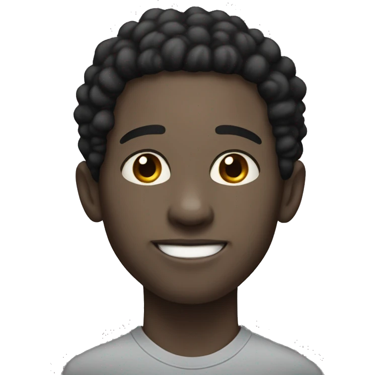 captivating portrait of light skinned black guy emoji