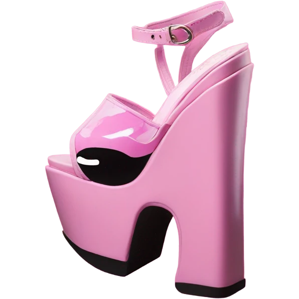 Platform UNIF heels pink emoji