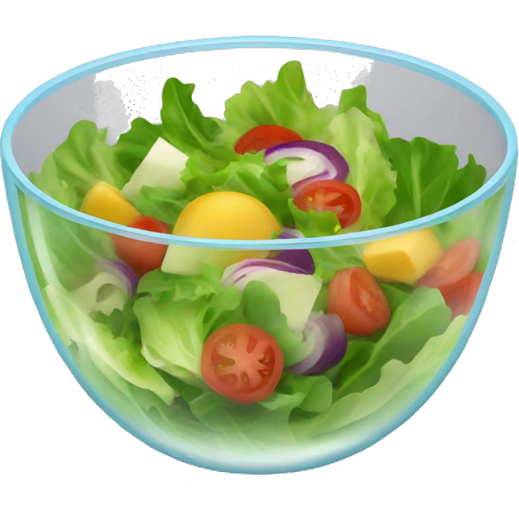 Glass bowl of salad emoji