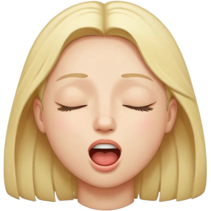 A person closed eyes with his mouth open emoji