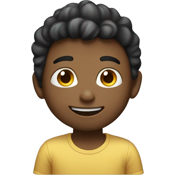 Boy saying hi emoji