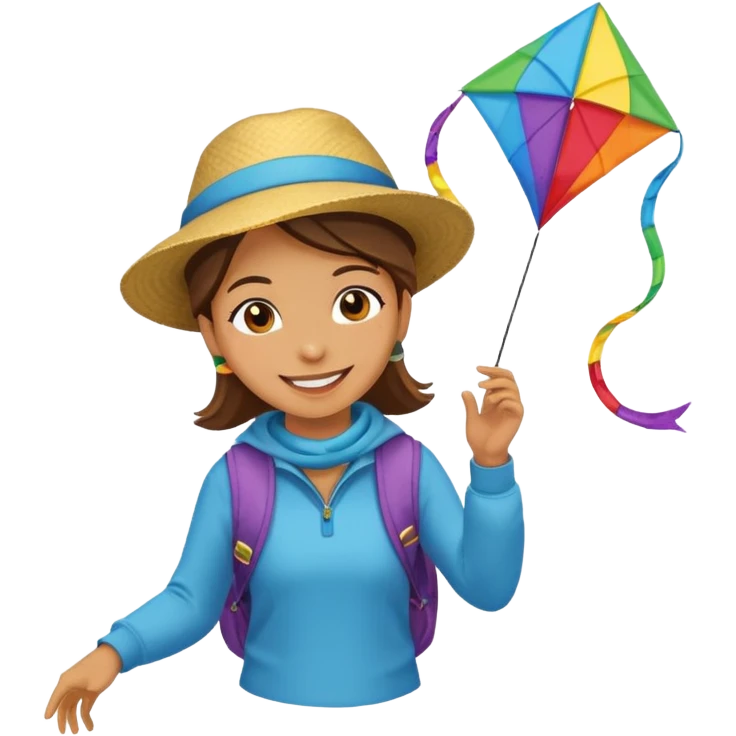 Someone flying a kite emoji