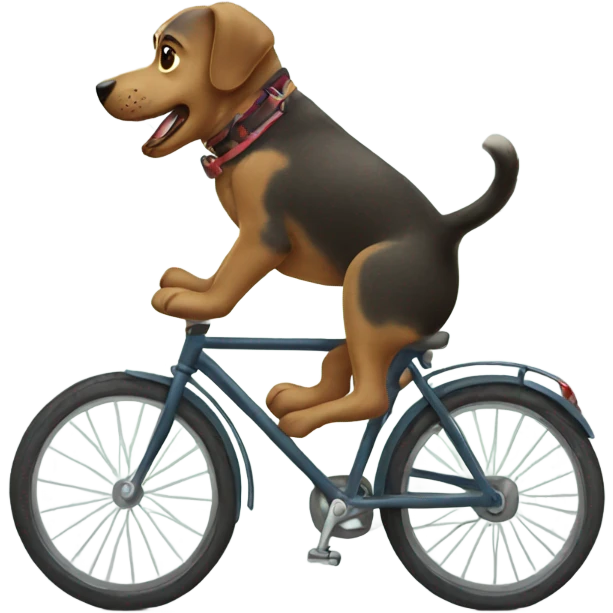 dog with bike emoji