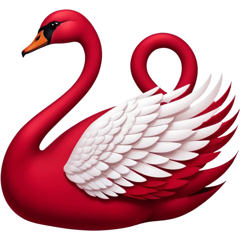 Dark red swan emoji