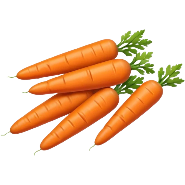 Mini carrot sticks, shaped like orange pill capsules emoji