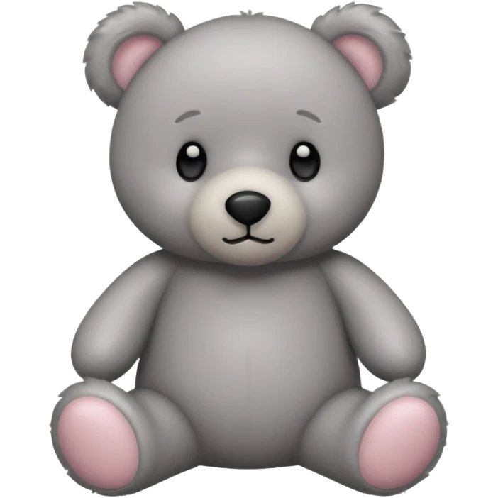 Grey teddy bear emoji