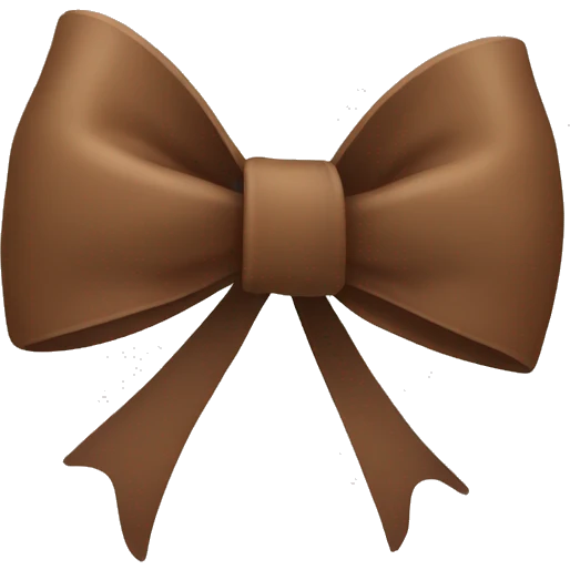 Brown bow with thin tails  emoji