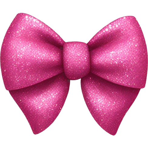 Pink glitter bow emoji