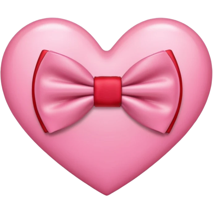 Pink heart with bow tie  emoji