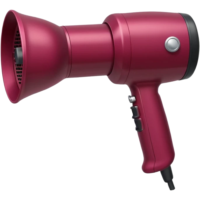 burgundy blow dryer with a bow emoji