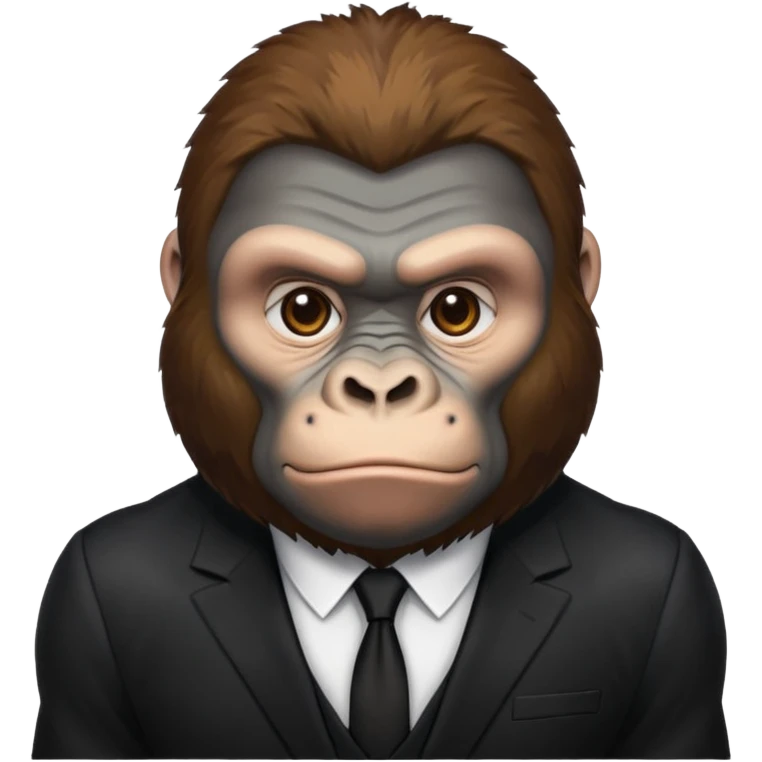 Gorilla wearing black suit  emoji