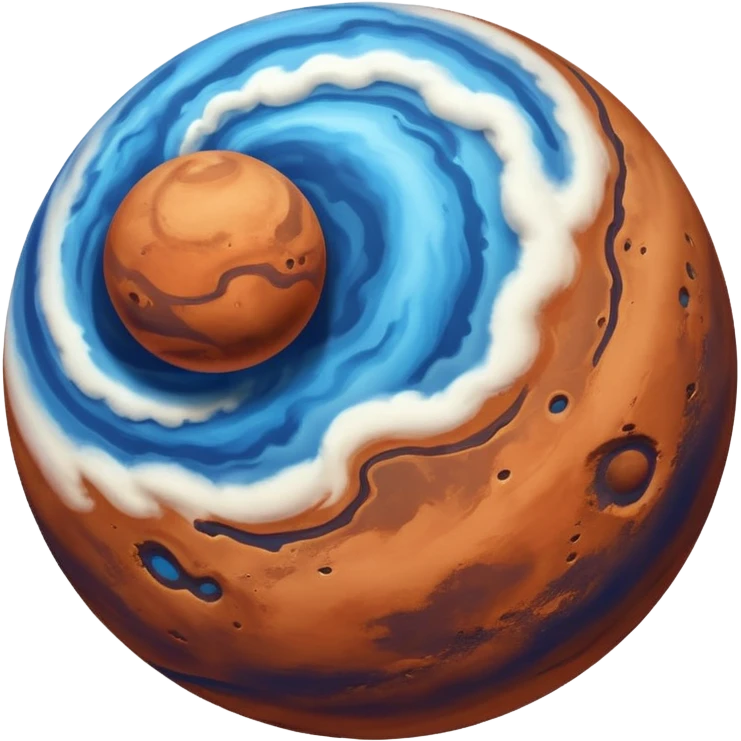planet mars bu in blue color emoji