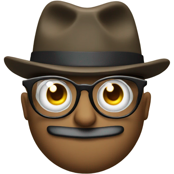 Make Apple with hat and glasses emoji