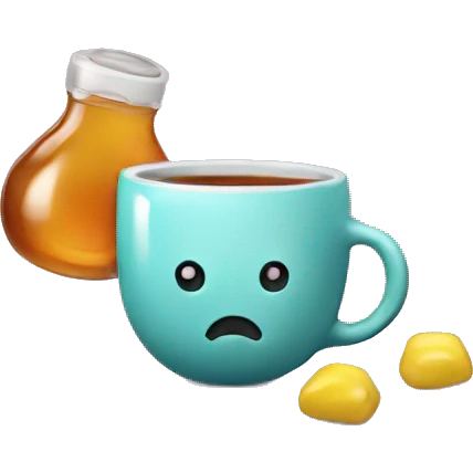 cough drops and tea emoji