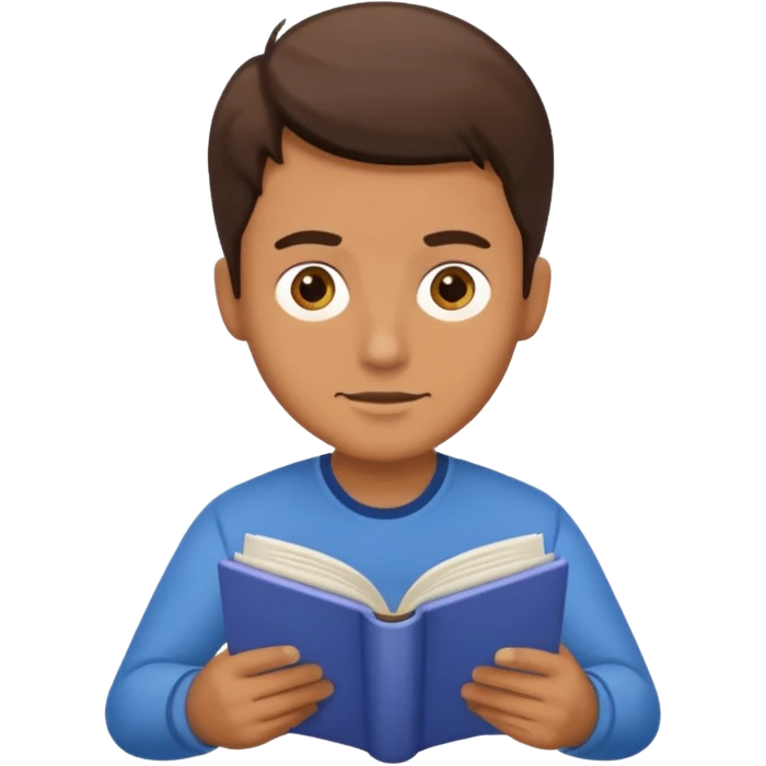 A man reading book emoji