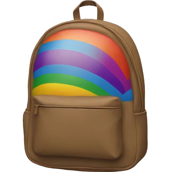 Rainbow backpack  emoji