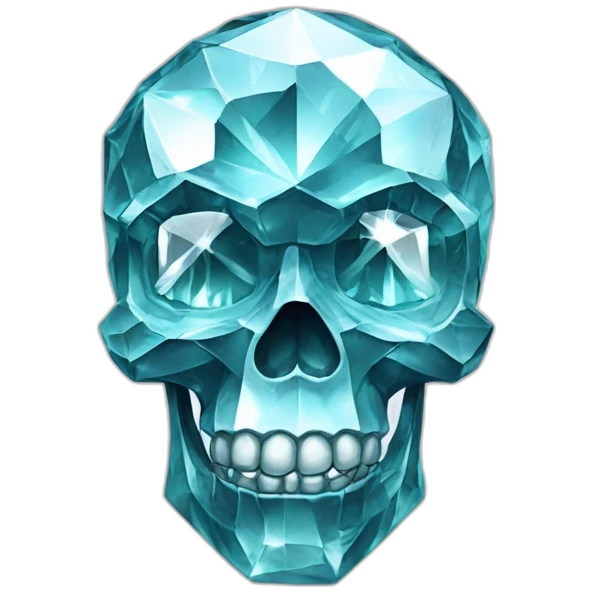 Diamond skull jewel emoji