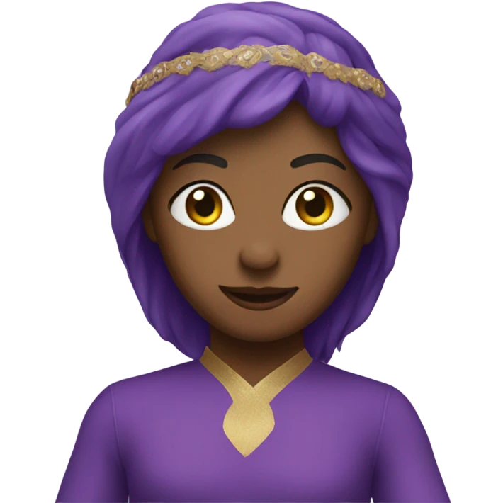 Dancer wearing purple costume emoji