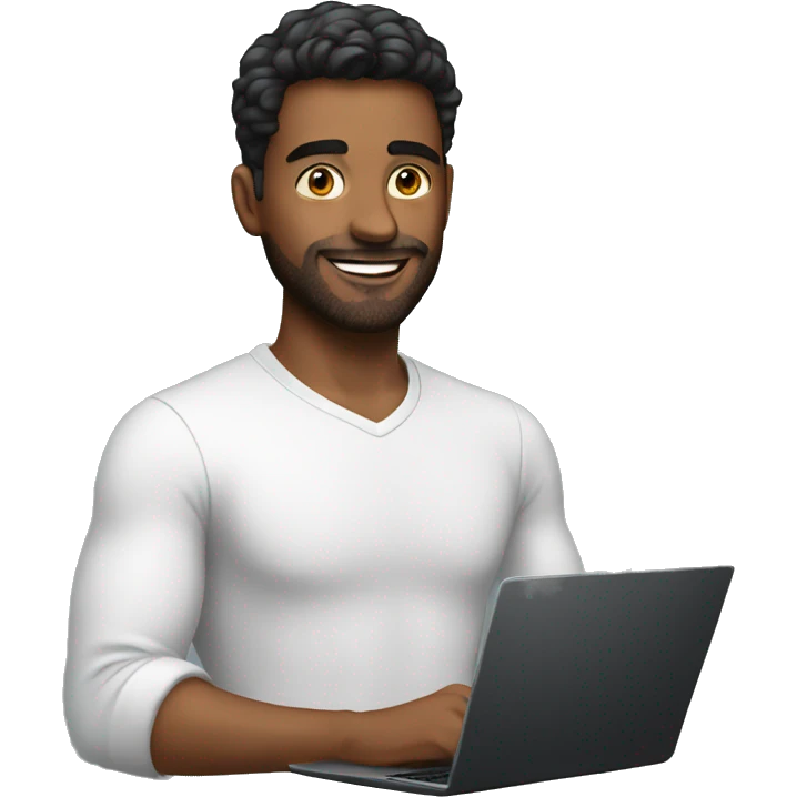  Handsome Man with laptop  emoji