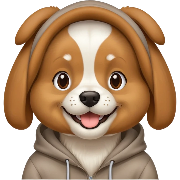 Dog wearing a hoodie emoji