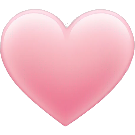 Minimal pink heart ￼ emoji