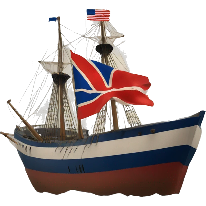 civil war union flag on a ship emoji