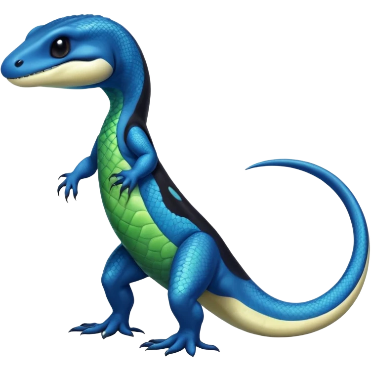 Orca-dragon-reptile-reptilian-lizard-skink-gecko-hybrid full body, two legs, arms, tail emoji